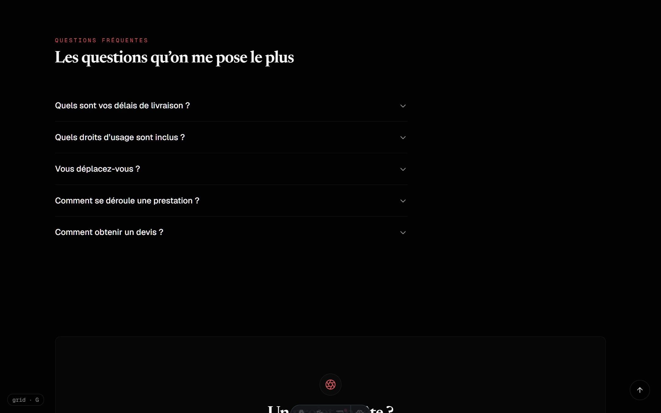 Aperçu - Questions